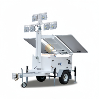 Solar Lighting Tower with Foldable Solar Panel