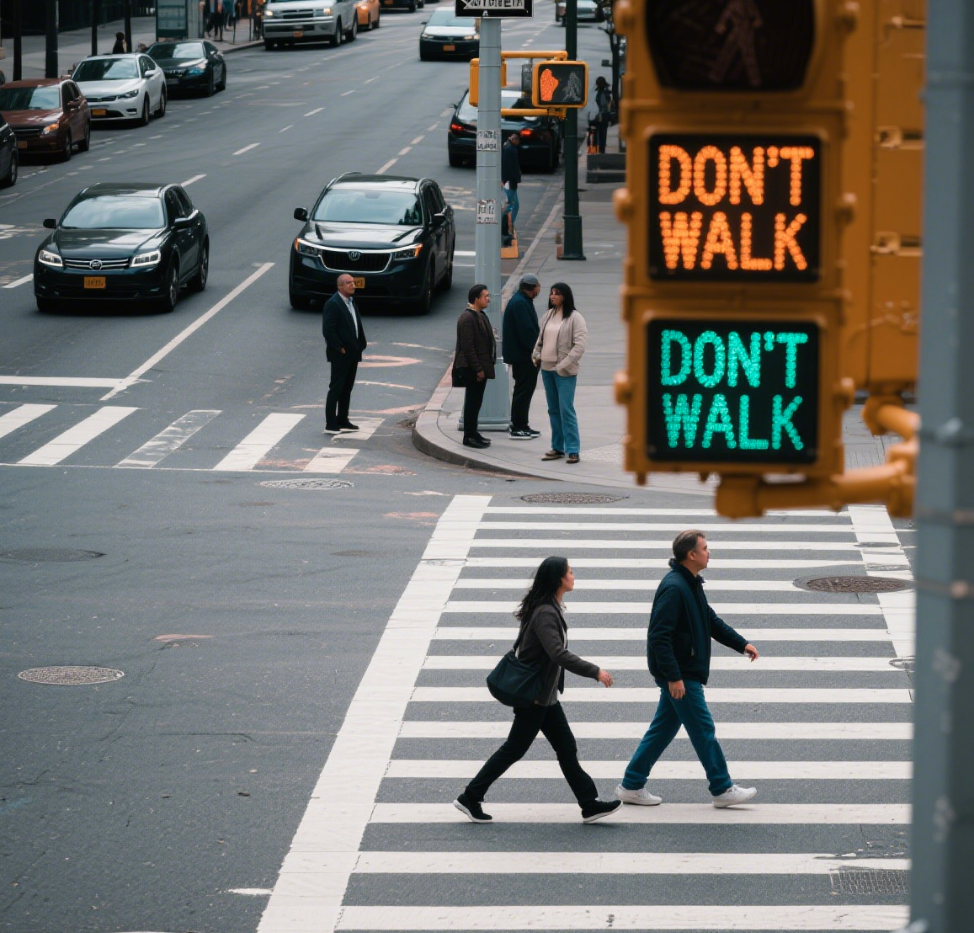 Flashing Don&rsquo;t Walk