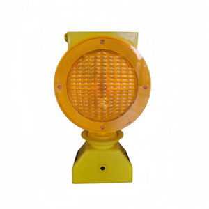 Solar Powered Amber Color Warning Light for Road Barricade